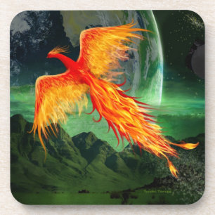 Porta-copo Phoenix Voando Alto