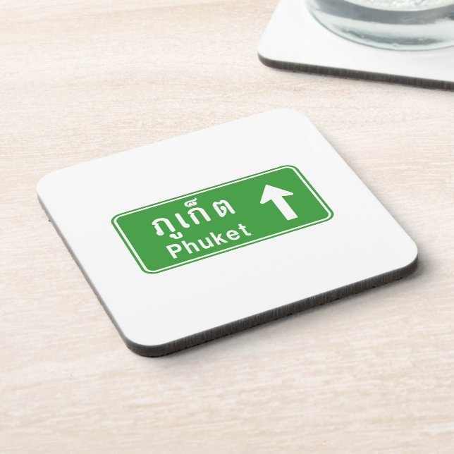 Porta-copo Phuket Ahead ⚠ Sinal De Tráfego Rodoviário Tailand (Left Side)