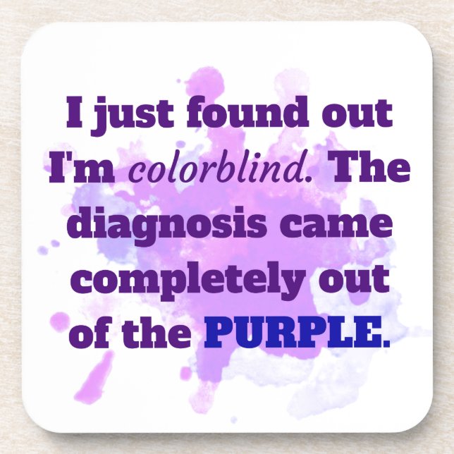 Porta-copo Piada Engraçado Colorida Azul Roxo (Frente)