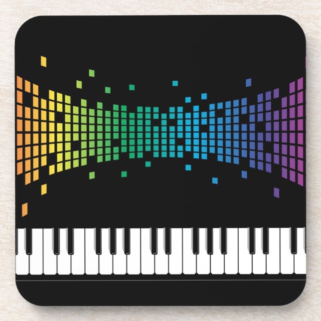 Porta-copo Piano - amantes de música por instrumentos musicai (Frente)