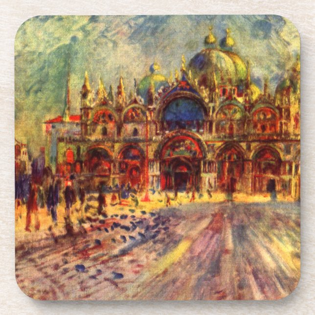 Porta-copo Piazza San Marco, Veneza por Pierre Renoir (Frente)