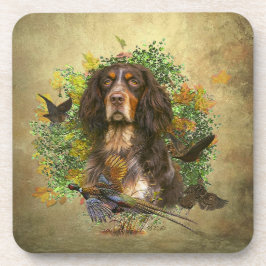 Porta-copo Picardy Spaniel, época de caça