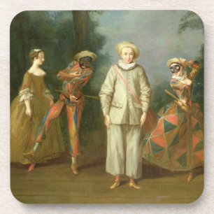 Porta-copo Pierrot e Harlequin