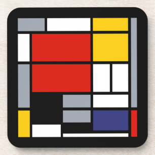 Porta-copo Piet Mondrian, Composição com Grande Plano Vermelh