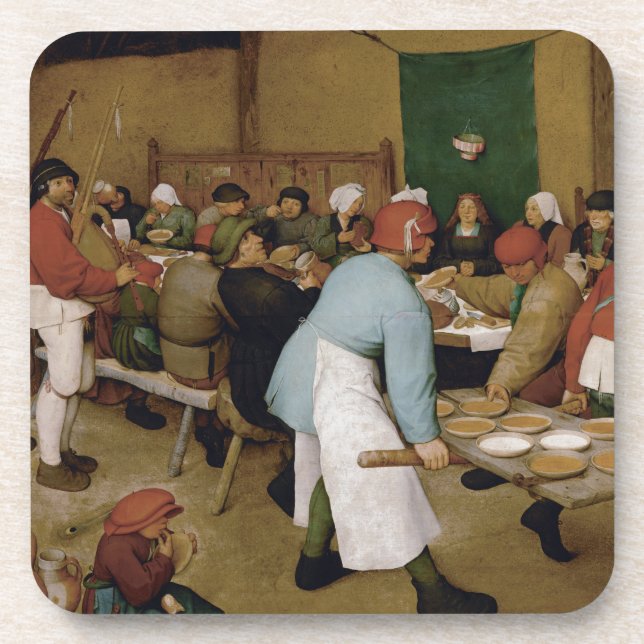 Porta-copo Pieter Bruegel, o Velho - Casamento Camponês (Frente)