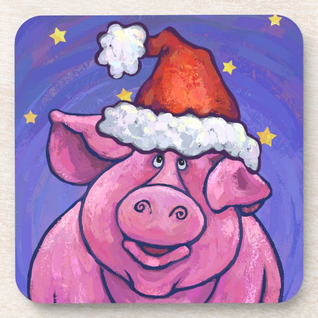 Porta-copo Pig Christmas (Frente)