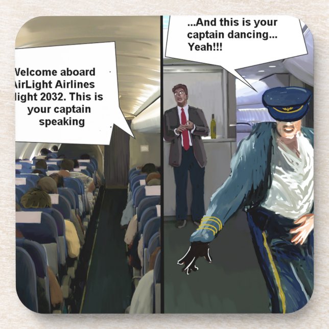 Porta-copo Piloto de hipster engraçado (Frente)