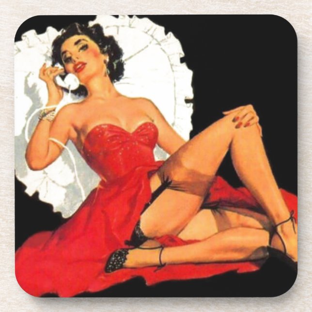 Porta-copo Pin Up Namorados Girl (Frente)