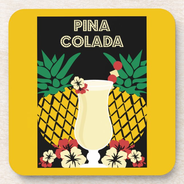 Porta-copo Piña Colada Cocktail Drink (Frente)