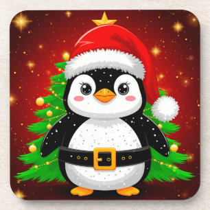 Porta-copo 🎄🎅 Pinguim Papai Noel Árvore de Natal Diversão d