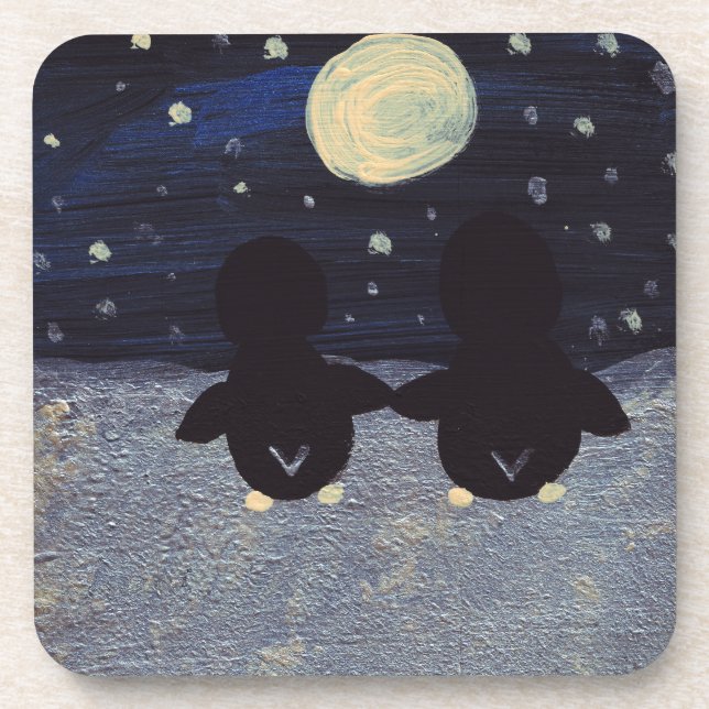 Porta-copo Pinguim por Lua (Frente)