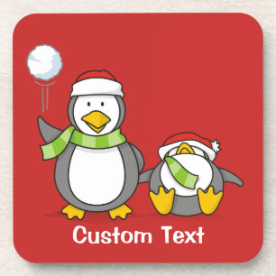 Porta-copo Pinguins de neve de Natal