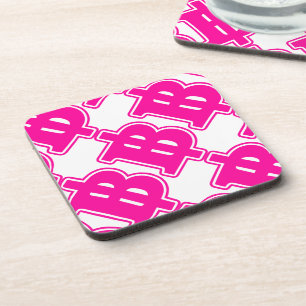 Porta-copo PINK BAHT SGN ฿ Moeda Moeda Tailandesa ฿