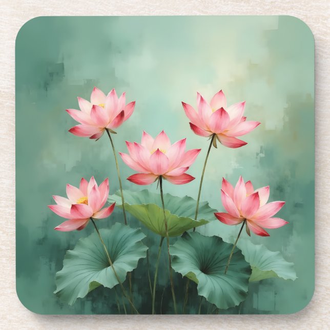 Porta-copo Pink Lotus Artwork  (Frente)