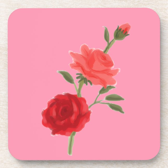 Porta-copo Pink rose (Frente)