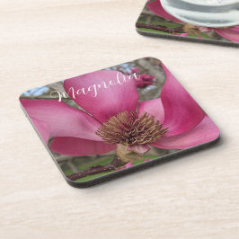 Porta-copo Pink Saucer Magnoly Floral