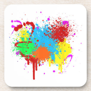 Porta-copo Pintura Abstrata com Salpicos de Tinta Bonita