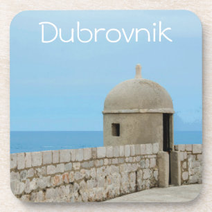 Porta-copo Pintura aquosa da parede da cidade de Dubrovnik