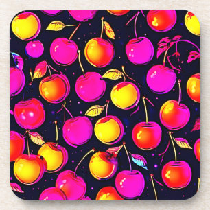 Porta-copo Pintura Colorida de Cães Surfando