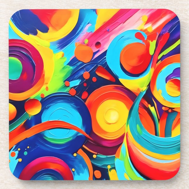 Porta-copo Pintura colorida de caos cósmicos (Frente)