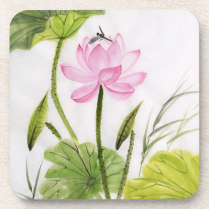 Porta-copo Pintura da aguarela da flor de Lotus 2