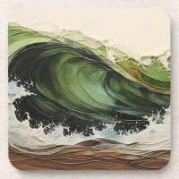 Pintura da Onda do Mar da Praia do Verde Esmeralda