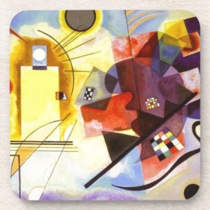 Porta-copo Pintura de Abstrato Amarelo Azul Kandinsky