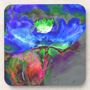 Porta-copo Pintura de Abstrato azul