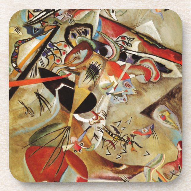 Porta-copo Pintura de Abstrato de Composição Kandinsky (Frente)