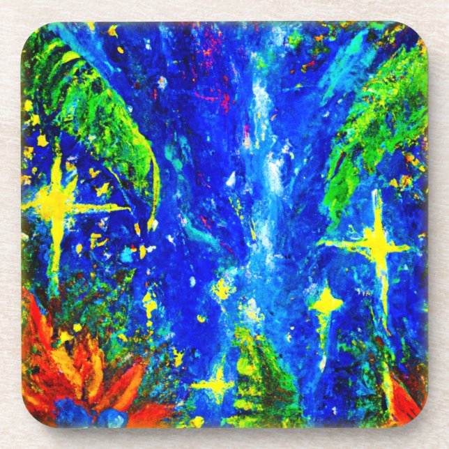 Porta-copo Pintura De Estrelas Da Selva. Comprar Agora (Frente)
