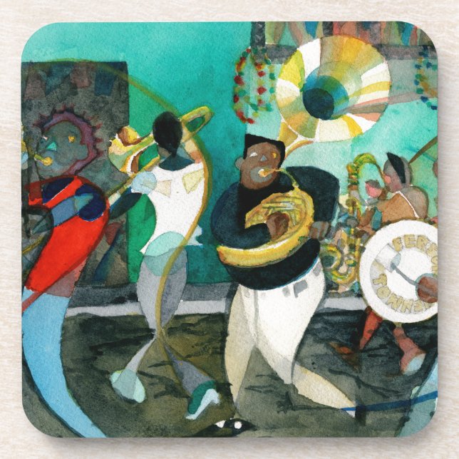 Porta-copo Pintura de "jazz da música Nova Orleães " (Frente)