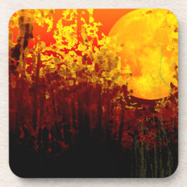 Porta-copo Pintura de Lua de Bambu iluminada Digitalmente