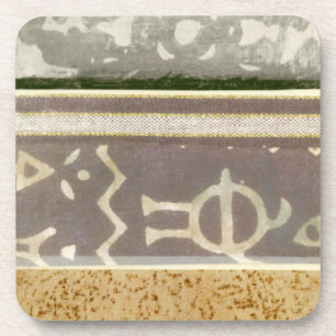 Porta-copo Pintura de Padrão Tribal Contemporâneo