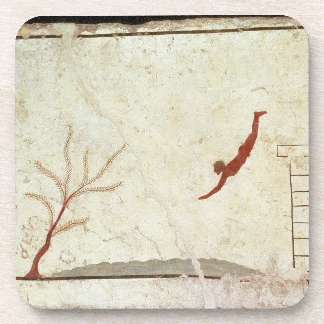 Porta-copo Pintura do túmulo do mergulhador do sul (Frente)