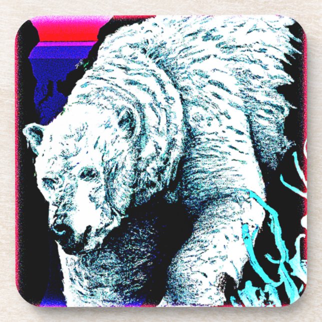 Porta-copo Pintura impressionante de um Urso Polar. Compre ag (Frente)