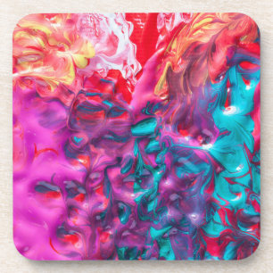 Porta-copo Pintura molhada paleta de arte abstrata colorida m