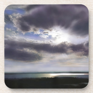 Porta-copo Pintura no oceano do nascer do sol