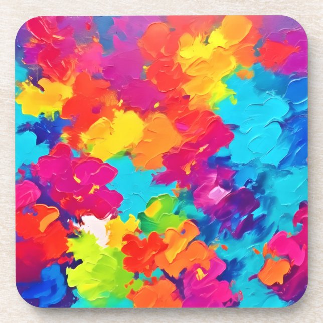 Porta-copo Pintura Rapsódia Arco-íris (Frente)