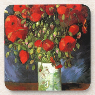 Porta-copo Pintura Vintage Van Gogh Flores Vaso em Flor