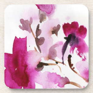 Porta-copo Pinturas florais abstratas 4 da aguarela