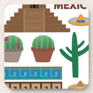 Porta-copo pirâmide mexicana