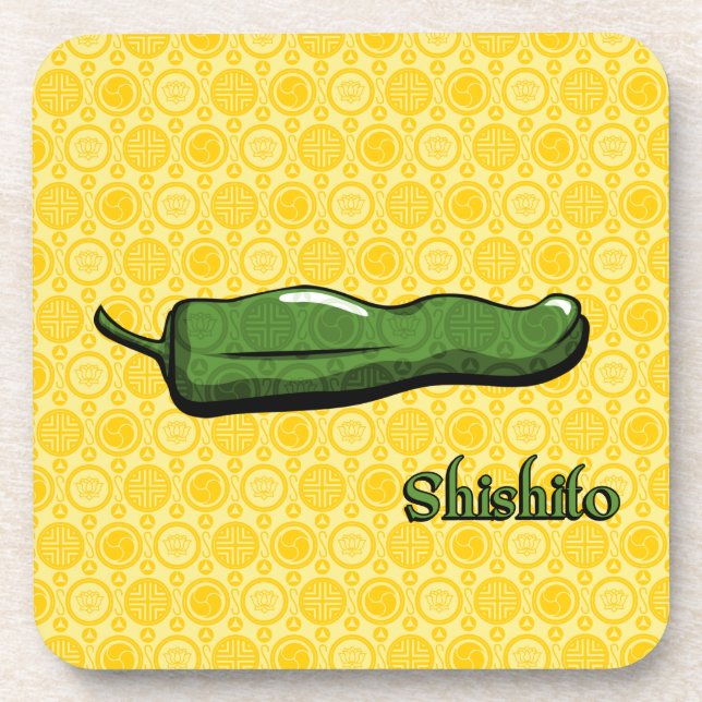 Porta-copo Pires de Plástico de Pimenta Shishito (Frente)