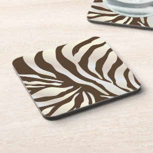 Porta-copo PixDezines Brown Zebra impressão/cores DIY