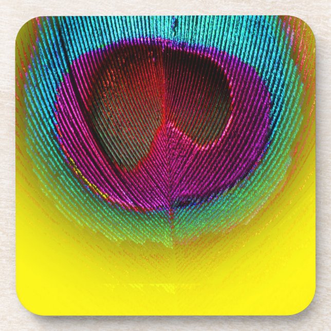 Porta-copo PixDezines Peacock olho/teal+rosa (Frente)