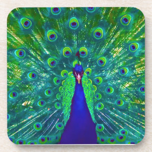 Porta-copo PixDezines pena de pavão neon/psicodélico