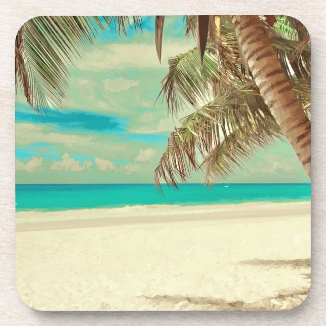 Porta-copo PixDezines praia vintage (Frente)