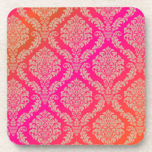 Porta-copo PixDezines Rosette Damask/cor de fundo DIY