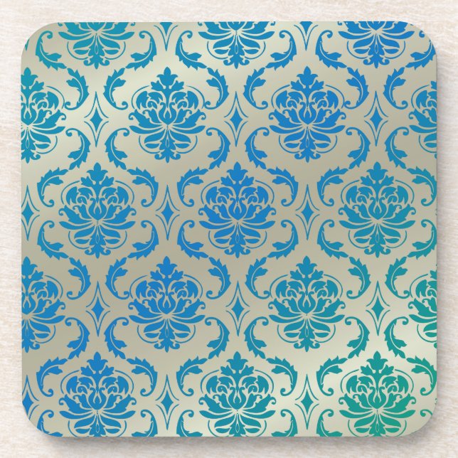 Porta-copo PixDezines Vendome Damask/cor de fundo DIY (Frente)