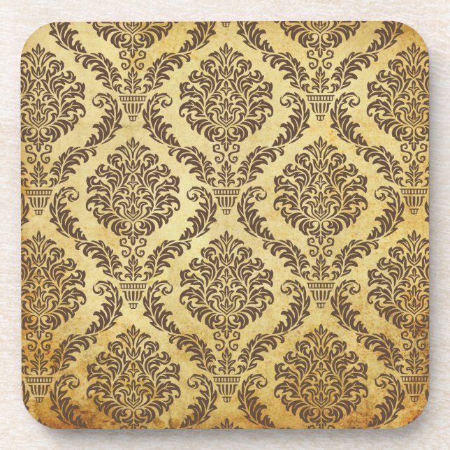 Porta-copo PixDezines vintage Rosette Damask (Frente)