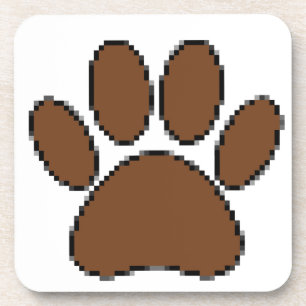 Porta-copo Pixel Dog Paw Print